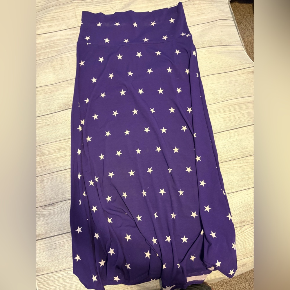 Purple Star-Patterned Women's Skirt